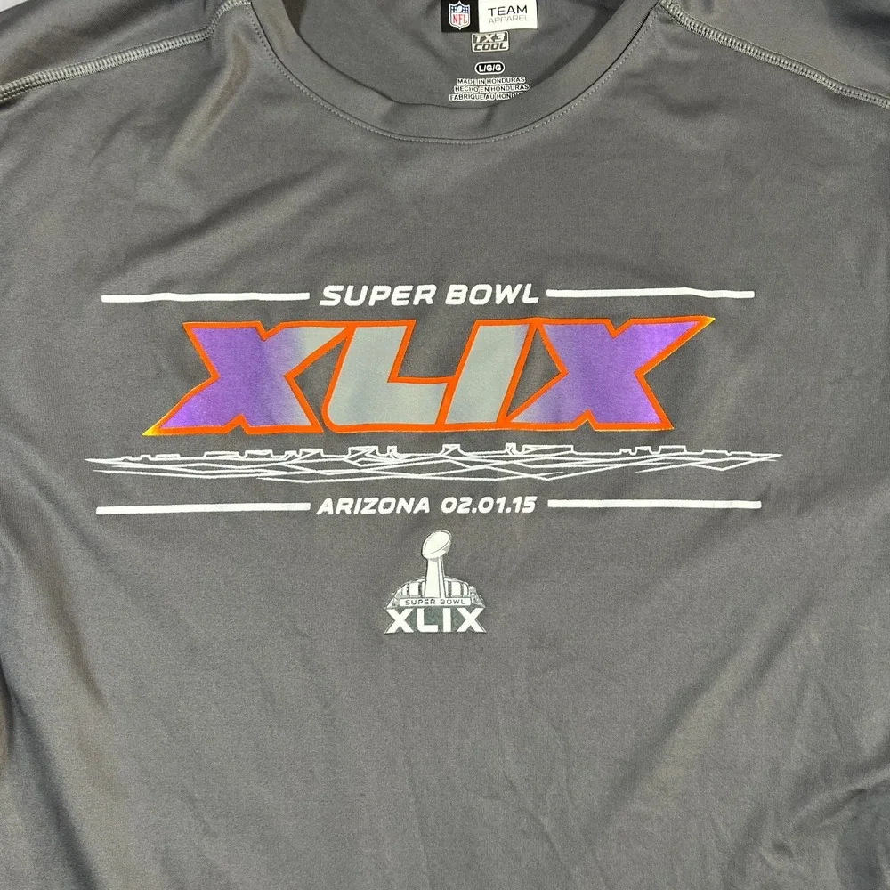 Nike T Shirt Mens Large Gray Tx3 Cool Super Bowl XLIX Arizona NFL Team Apparel